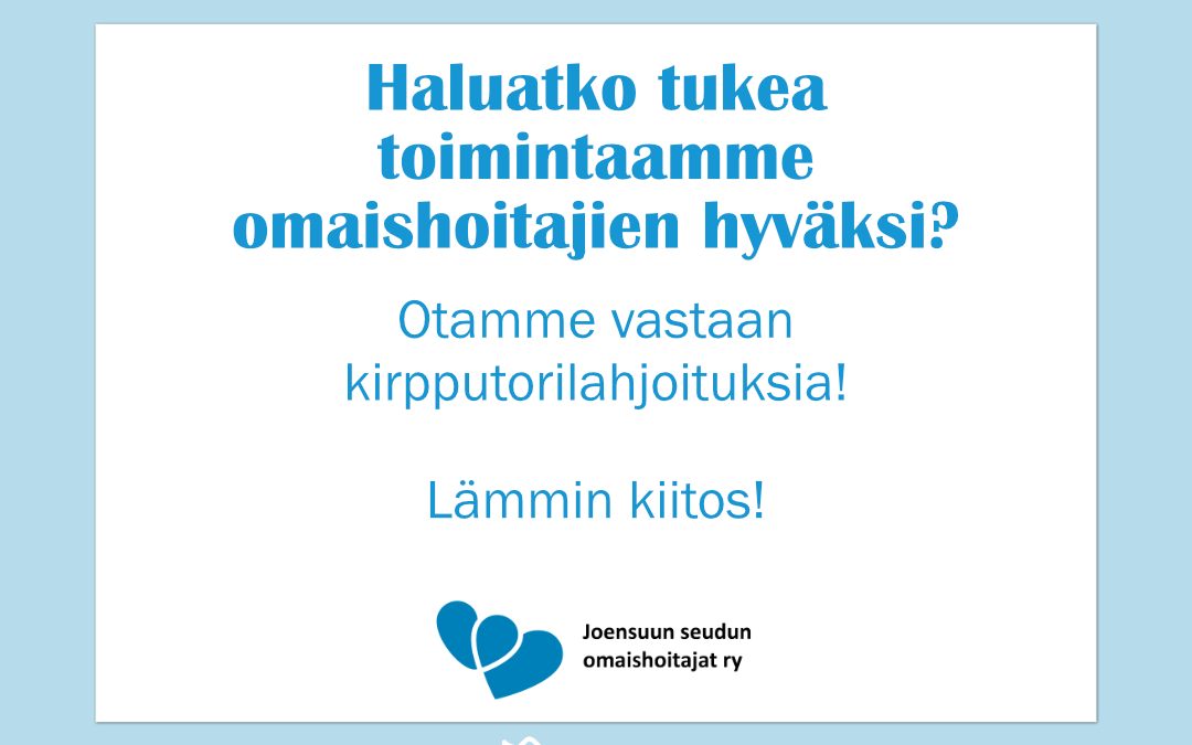 Otamme vastaan kirpparilahjoituksia