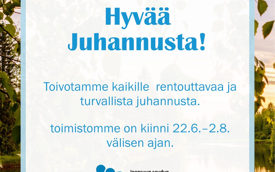 Toimistomme on kiinni